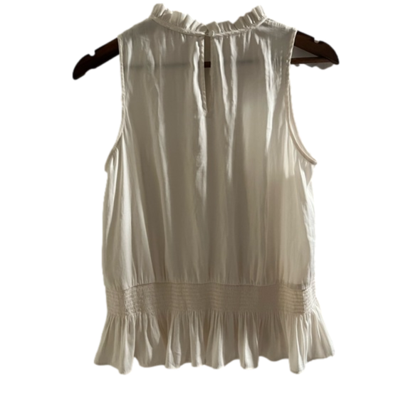 Women’s Ann Taylor Boho Sleeveless High Neck Smocked Blouse Size Small - Picture 2 of 4